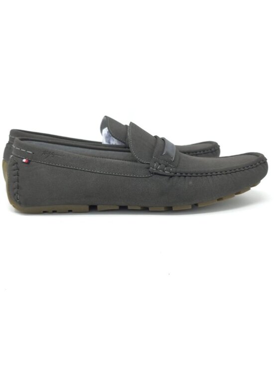Tommy Hilfiger Atino Medium Dark Gray Slip-On Driving Loafers 11M main image 5